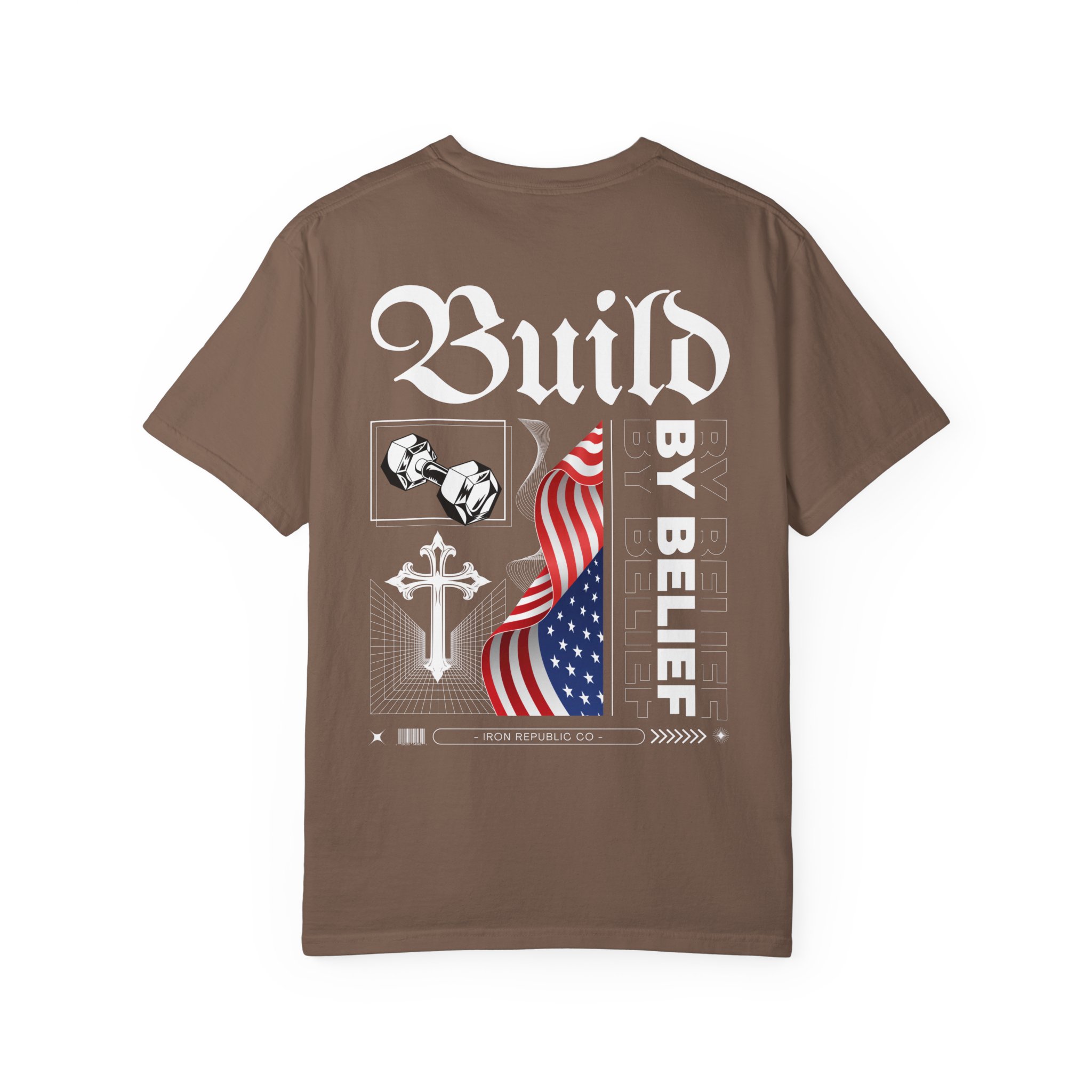 Build By Belief T-Shirt — Patriotic Cross Graphic Tee - Image 12