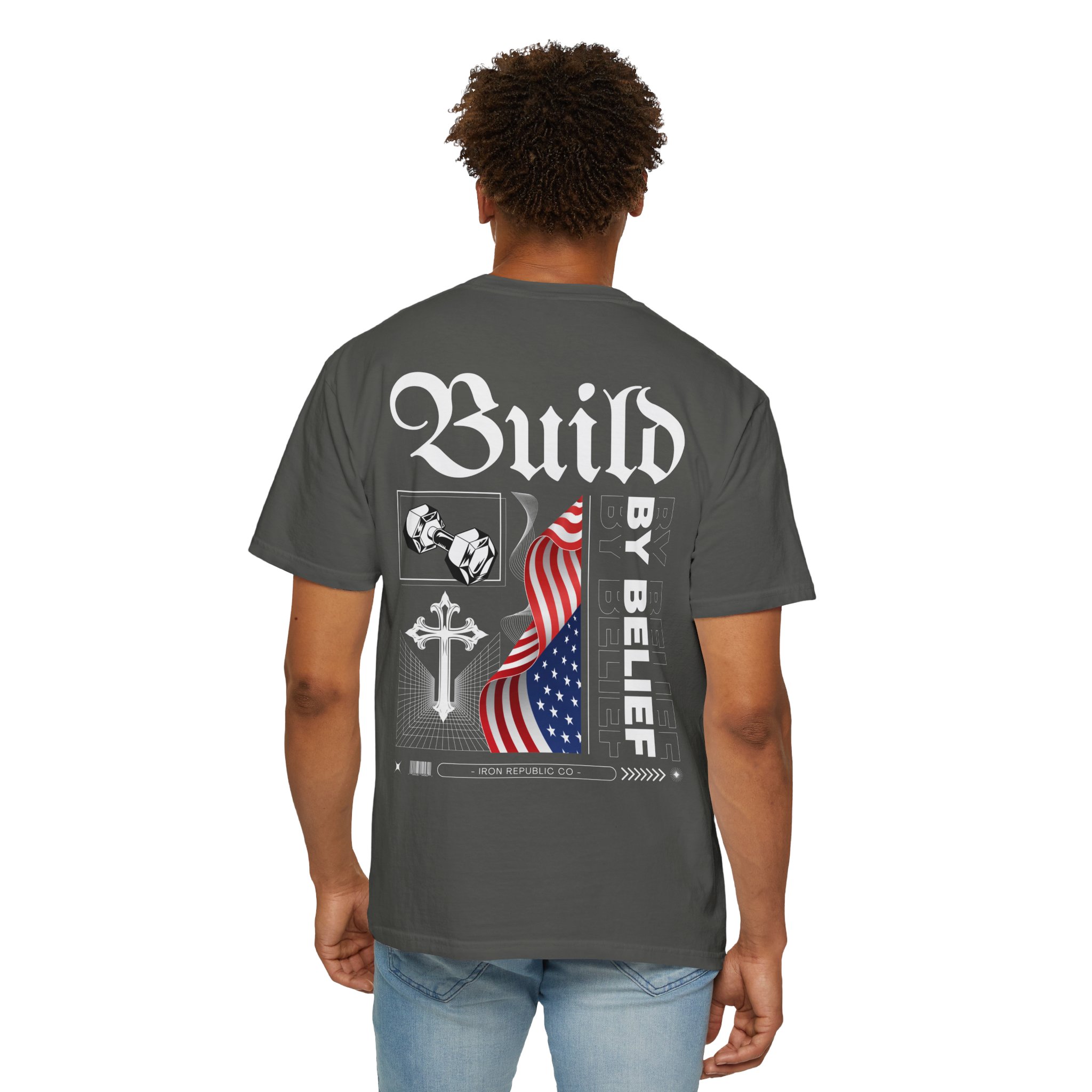 Build By Belief T-Shirt — Patriotic Cross Graphic Tee - Image 19