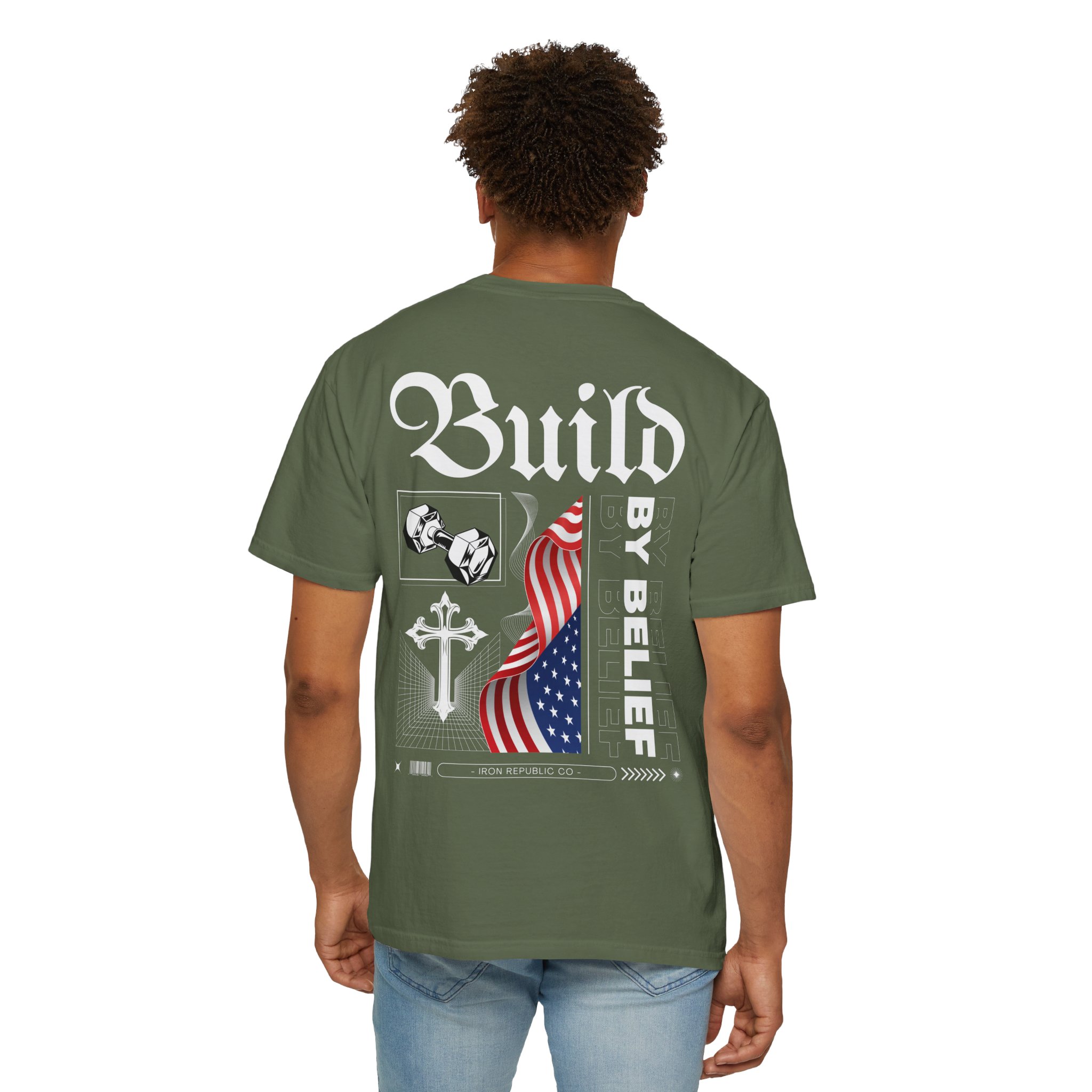 Build By Belief T-Shirt — Patriotic Cross Graphic Tee - Image 24
