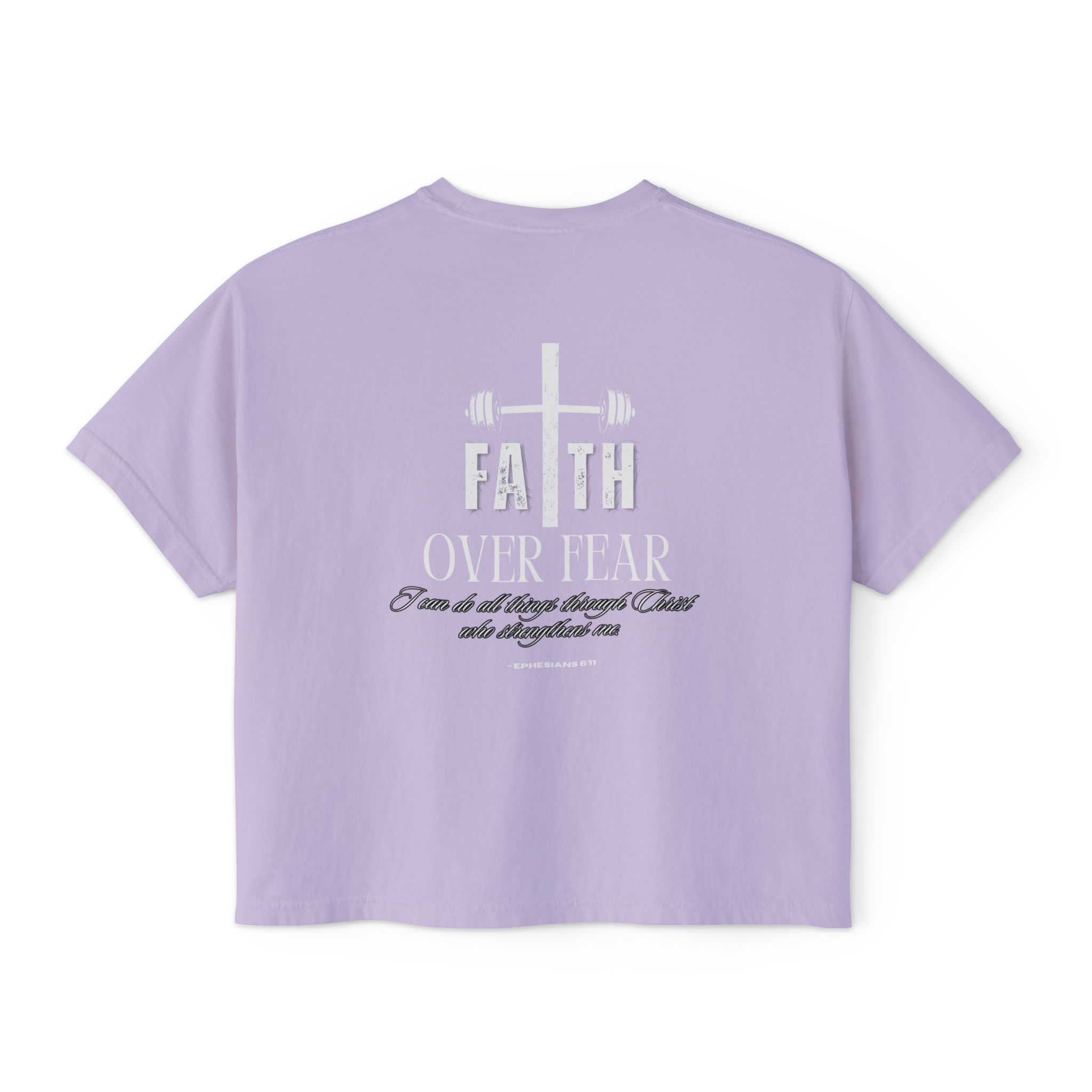 Faith Over Fear Women's Boxy Tee — Christian Gym Shirt - Image 14