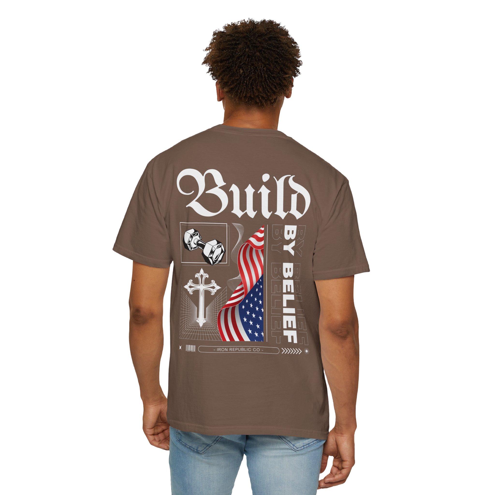 Build By Belief T-Shirt — Patriotic Cross Graphic Tee - Image 14