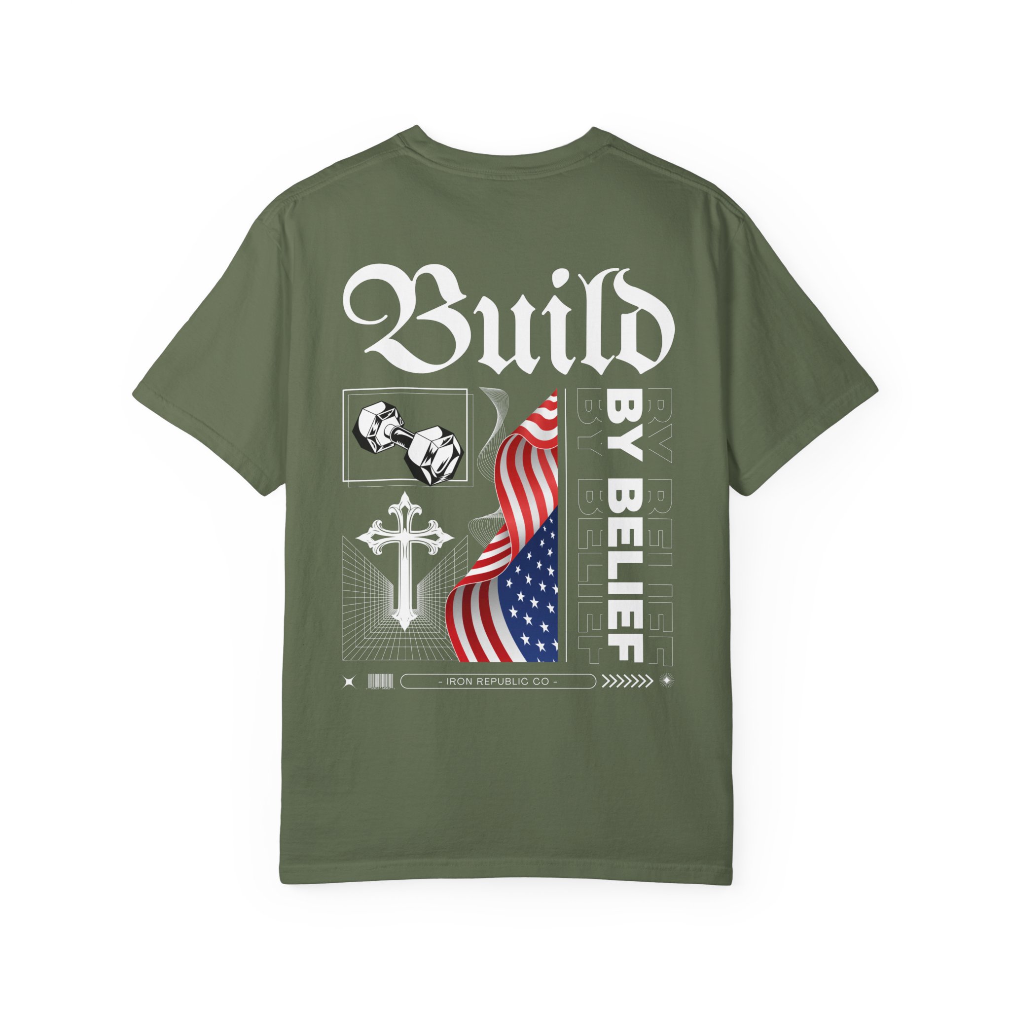Build By Belief T-Shirt — Patriotic Cross Graphic Tee - Image 22