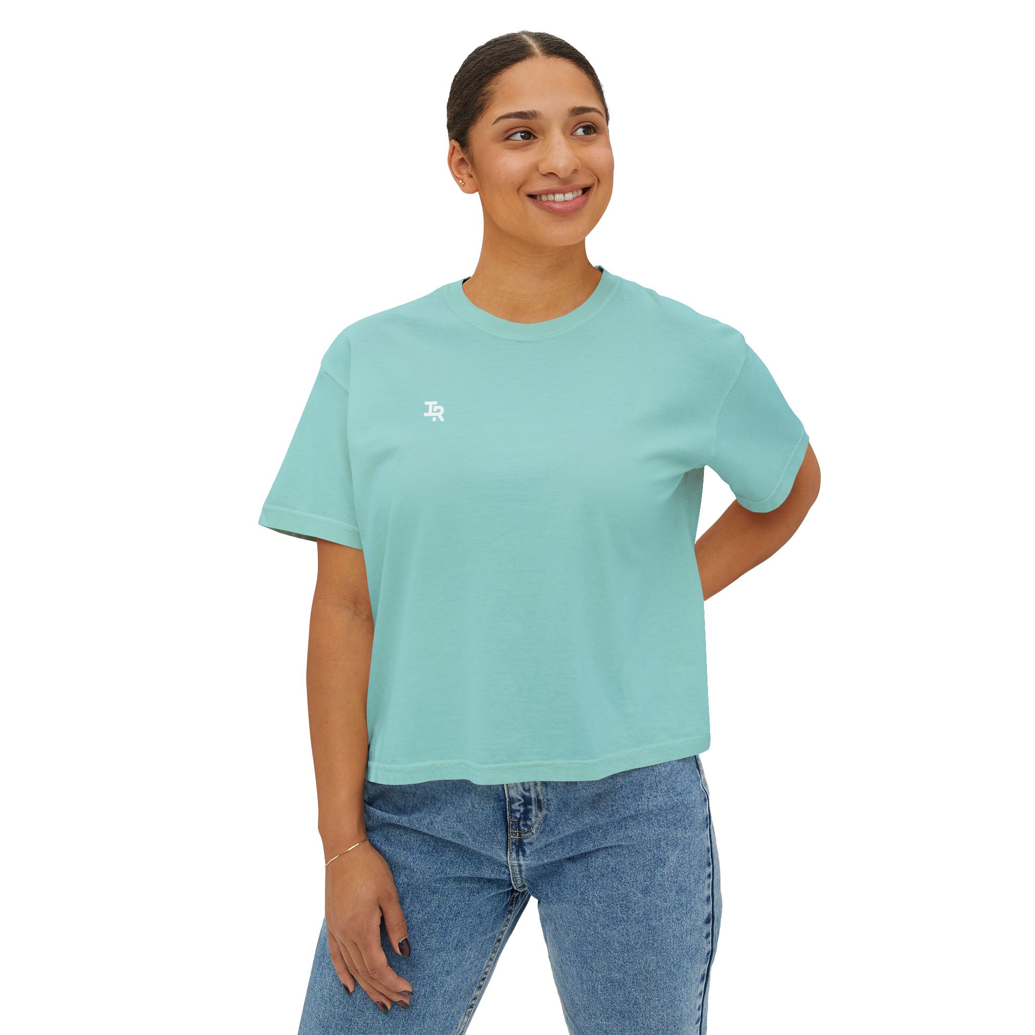 Faith Over Fear Women's Boxy Tee — Christian Gym Shirt - Image 3