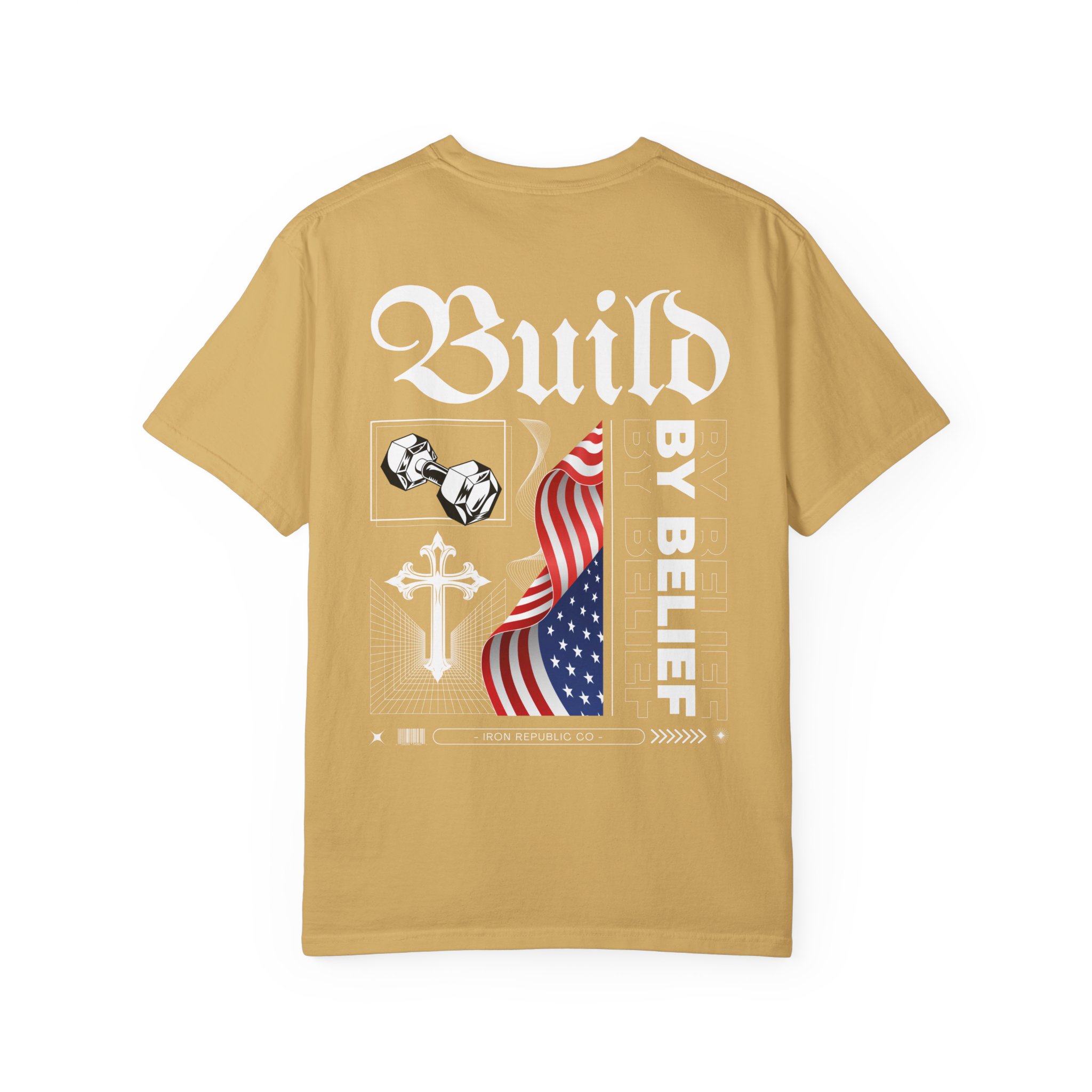 Build By Belief T-Shirt — Patriotic Cross Graphic Tee - Image 7
