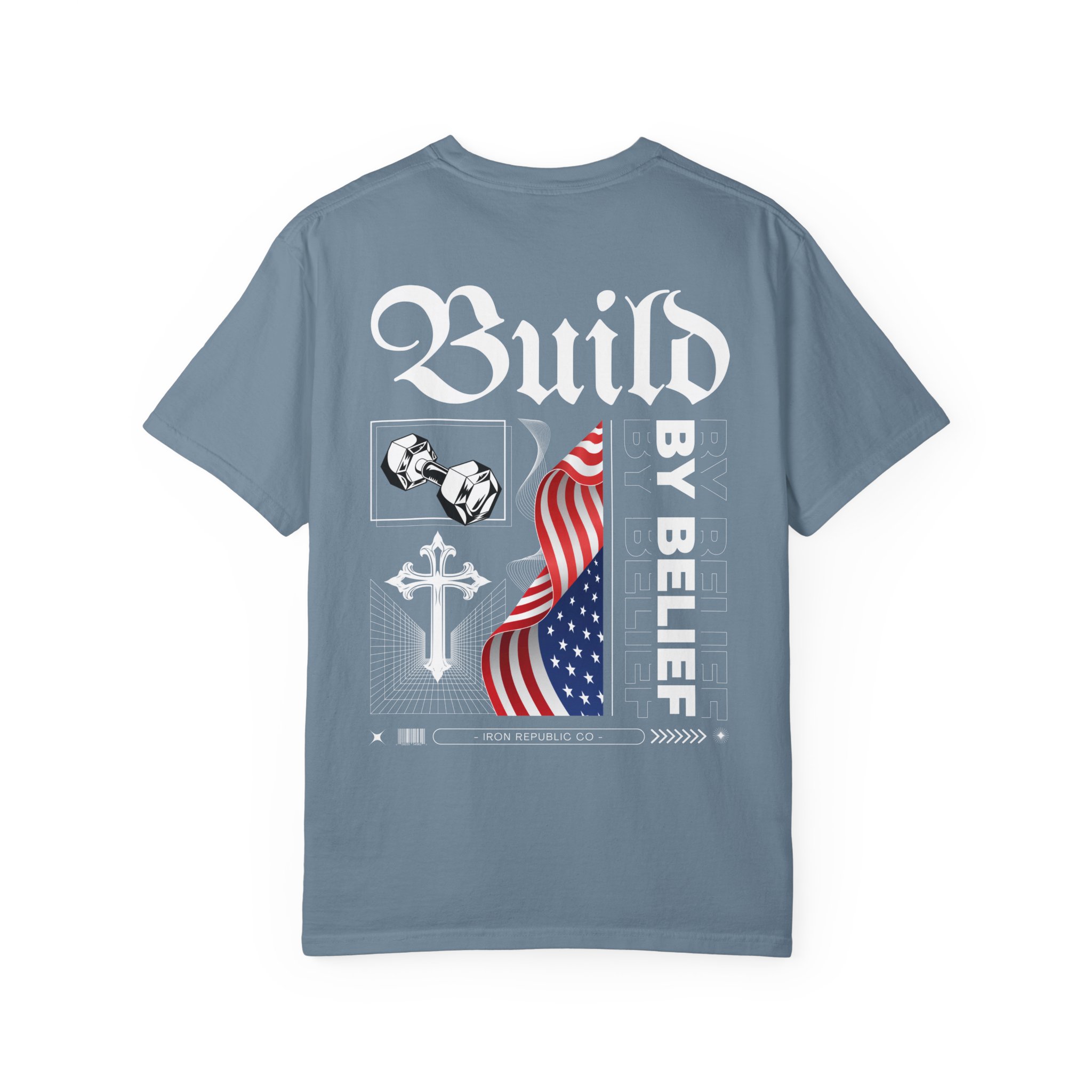 Build By Belief T-Shirt — Patriotic Cross Graphic Tee - Image 27